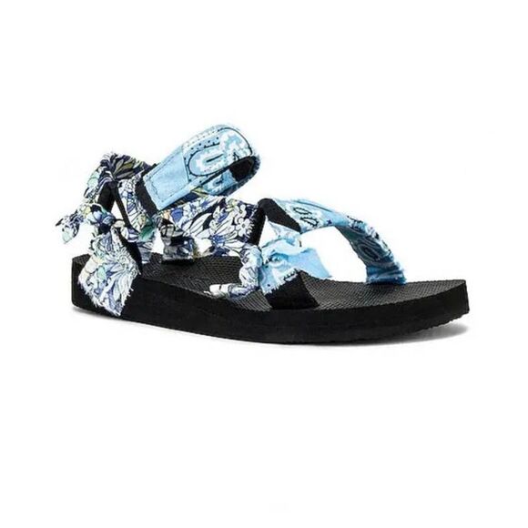 Arizona Love Trekky Print Fabric Sandal in Blue Flower SZ 37 - Picture 1 of 9